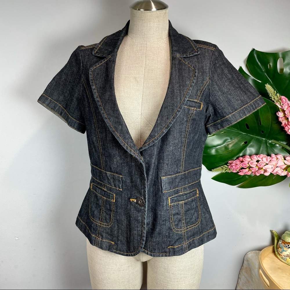 GUESS short sleeve denim blazer XL